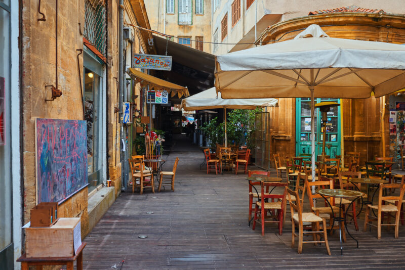 Bars und Restaurants in der Altstadt Nikosias