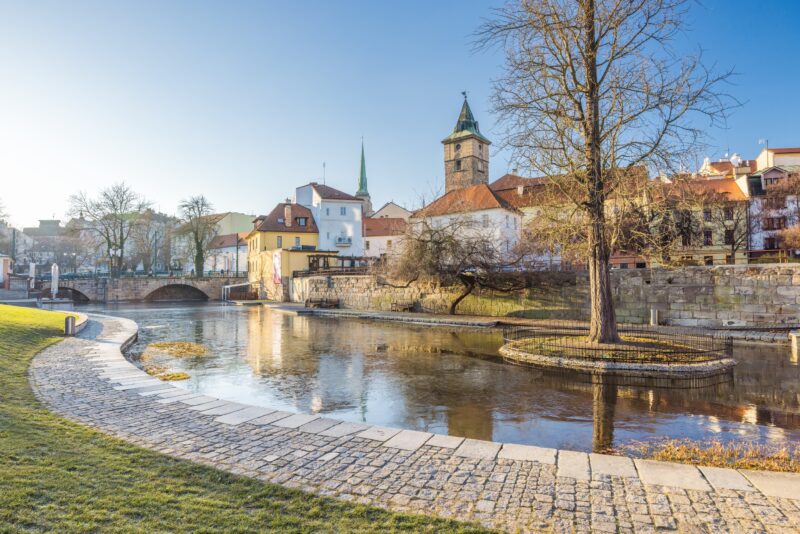 Erholungsgebiet im Zentrum der Stadt, auch bekannt als Pilsens Venedig