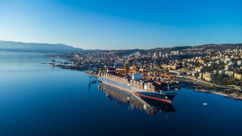 Blick über Rijeka, Kroatien